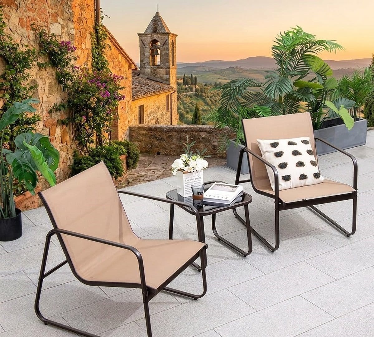 luxe comfort balkonset 3 delig met tafel en 2 stoelen