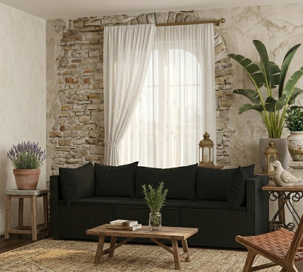 luxe hoek loungeset 4 delig met kussens 62 x 62 x