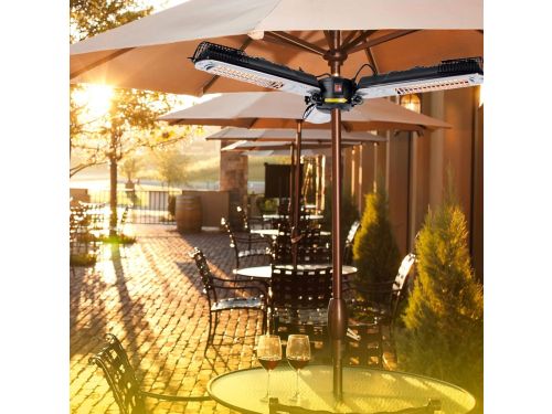Luxe Infrarood Parasolverwarmer 2000W - 3 Instelbare Warmtestanden met HeLen