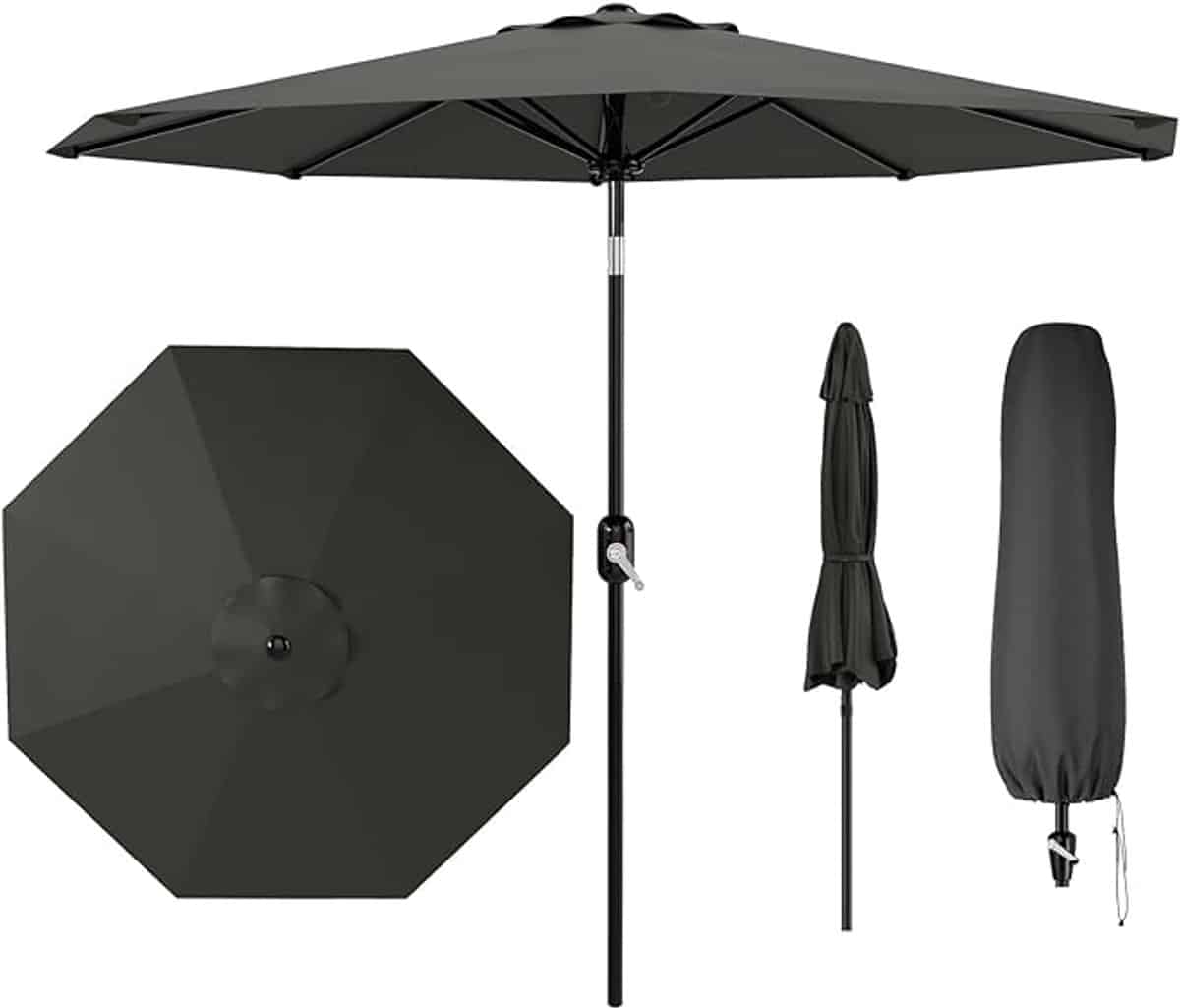 luxe kantelbare stokparasol Ø 270 cm met zwengel
