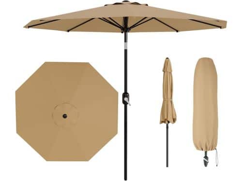 Luxe Kantelbare Stokparasol Ø 270 cm met Zwengel