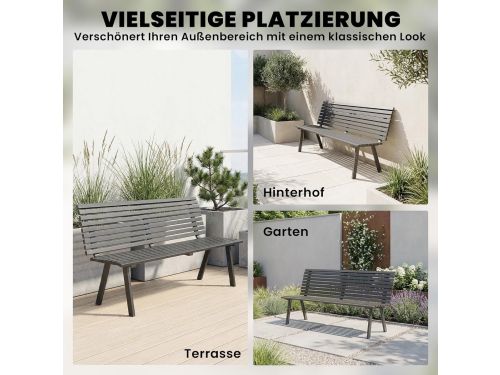 Luxe Modern Gardenia 3-Zits Tuinbank - Robuust Metaal - 154