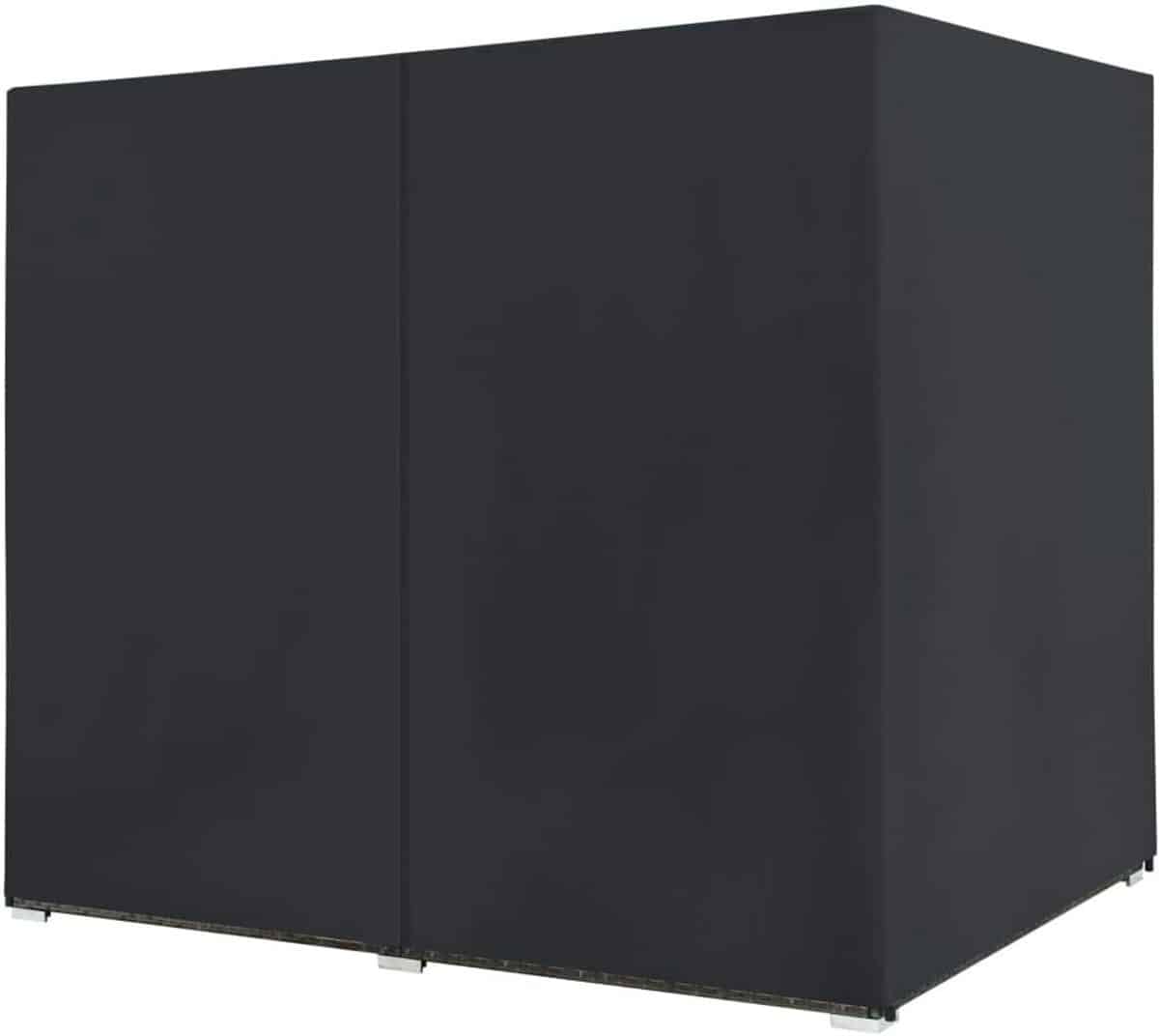 luxe outdoor rattan solar island ligbed met gordijnen & zonnescherm