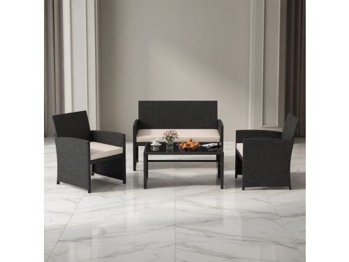 Luxe Polyrotan Tuinmeubelset 4 Personen - MedaHomeStore Loungeset Balkon &