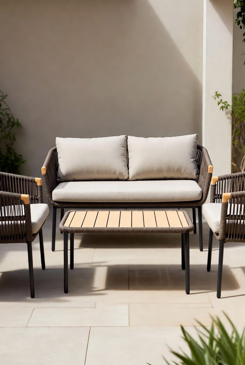 luxe rotan loungeset voor tuin, balkon & terras