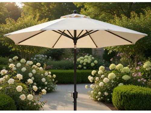 Luxe Shanghai Oriëntaalse Tuinparasol 270 cm - Crème - Zon