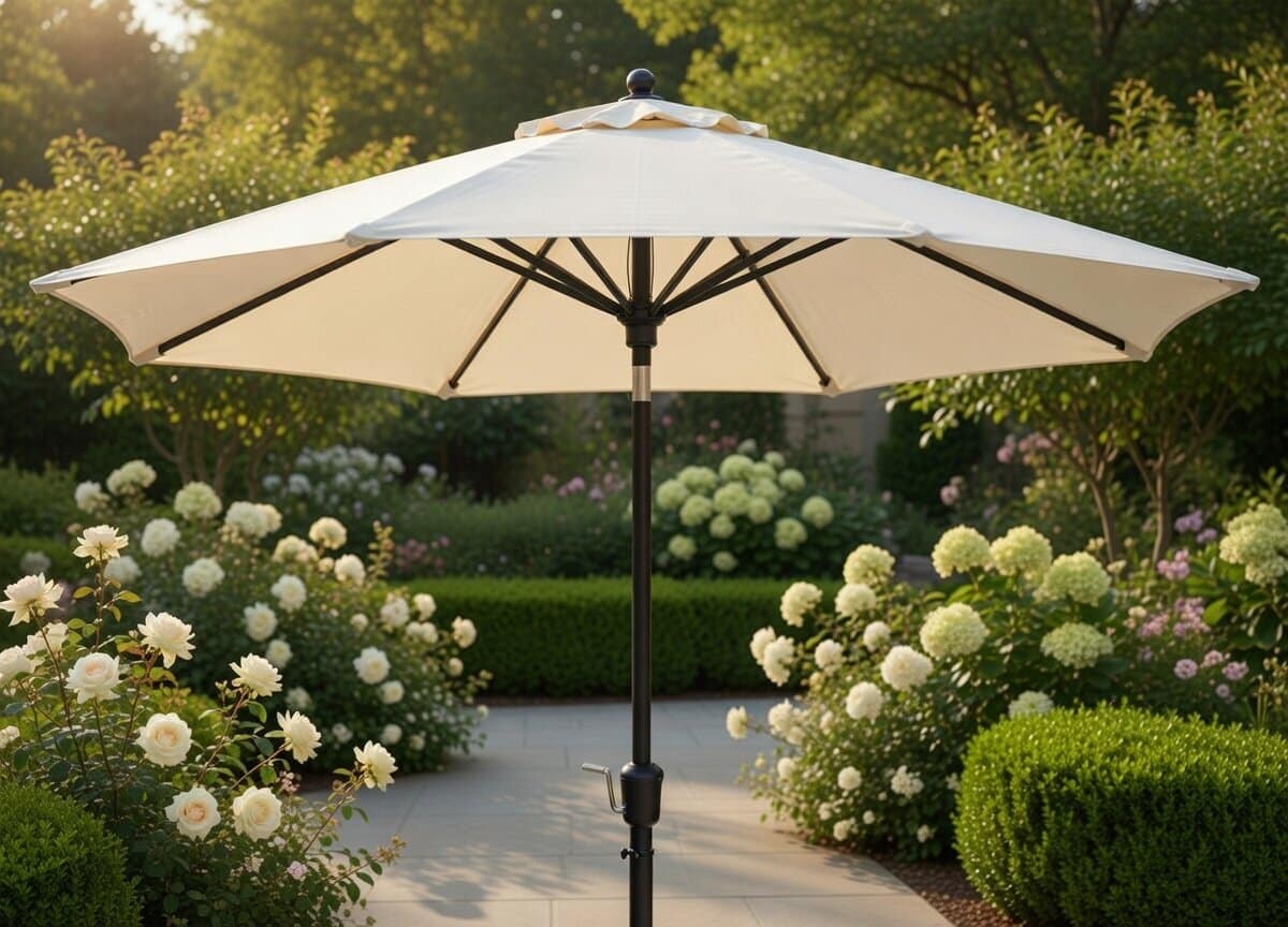 luxe shanghai oriëntaalse tuinparasol 270 cm crème zon