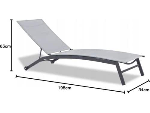 Luxe Verstelbaar Ligbed met Wielen - Comfortabel Zonnebed voor Tuin