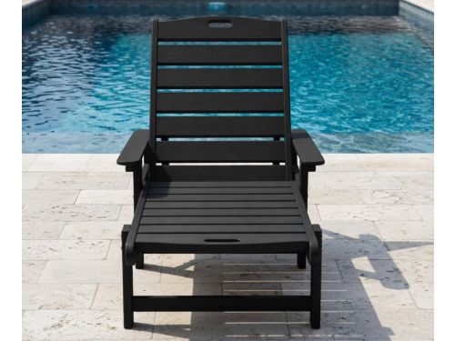 Luxe Verstelbaar Outdoor Ligbed Set van 2 - Zwart Polyethyleen