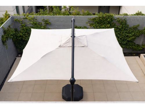 Luxe Vierkante Zweefparasol 300x300 cm - 360° Draaibaar met Voetpedaal