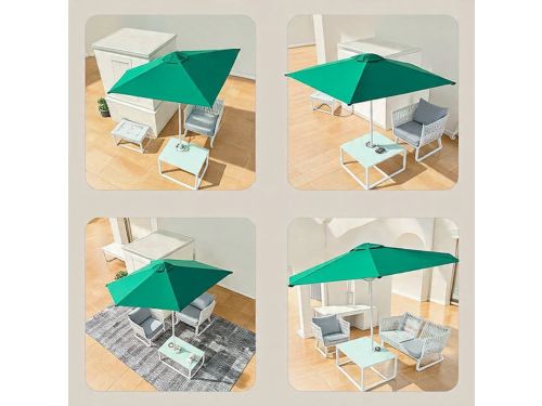 Luxe Wandgemonteerde Zweefparasol 2,5M met Kantelfunctie en UV50+ Bescherming