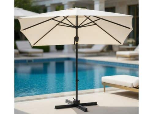 Luxe Zweefparasol 2,5x2,5m - Vierkante Tuinparasol met Kantelfunctie & 360°