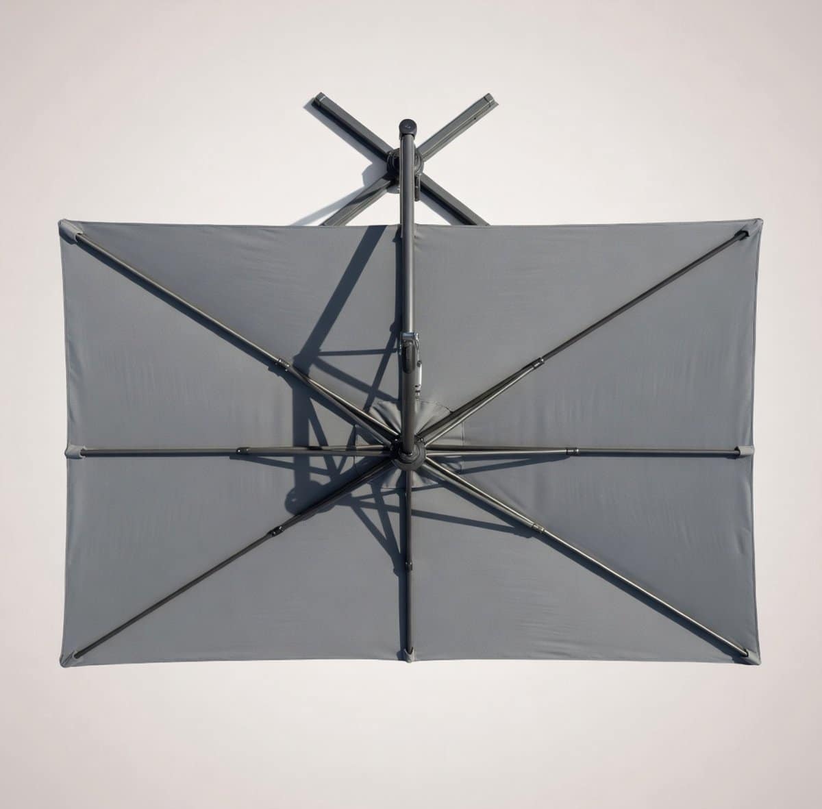 luxe zweefparasol 300×300 cm uv50+ 360° draaibaar & kantelbaar