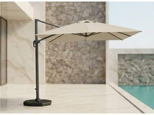 Luxe Zweefparasol 300x300 cm Vierkant - 360° Draaibaar, Kantelbaar