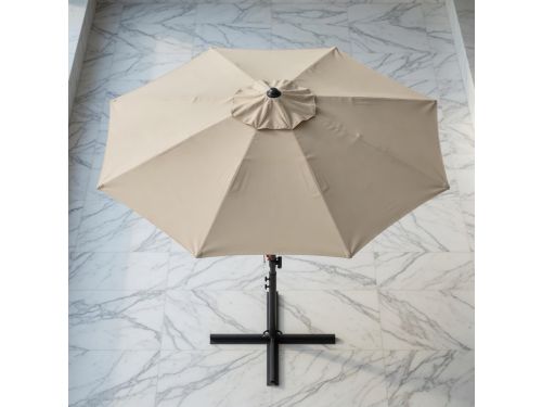 Luxe Zweefparasol Ø 350 cm met Standaard en Zwenkarm