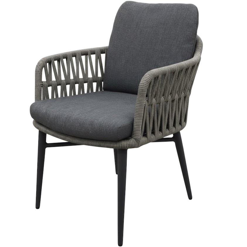 luxor dining tuinstoel rope antraciet