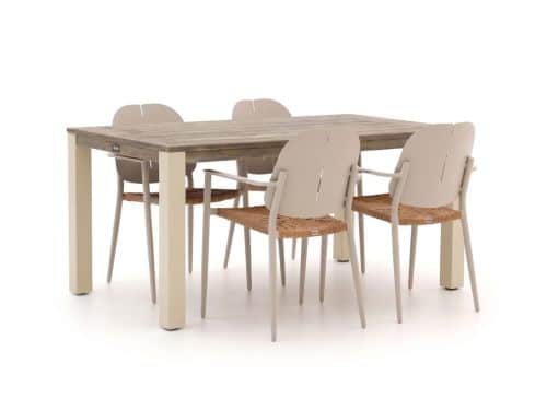 Manifesto Talvullia/ROUGH-S 160cm dining tuinset 5-delig stapelbaar - Laagste prijsgarantie!