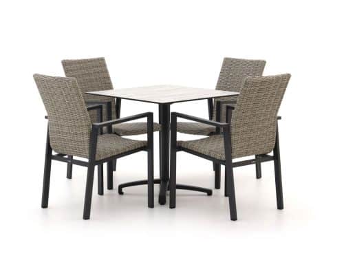 Manifesto Villongo/Canzo 80cm dining tuinset 5-delig stapelbaar inklapbaar - Laagste prijsgarantie!