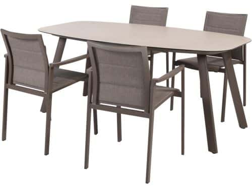 Manolo Cortina dining tuinset 180x95xH75 cm 5 delig keramiek terre