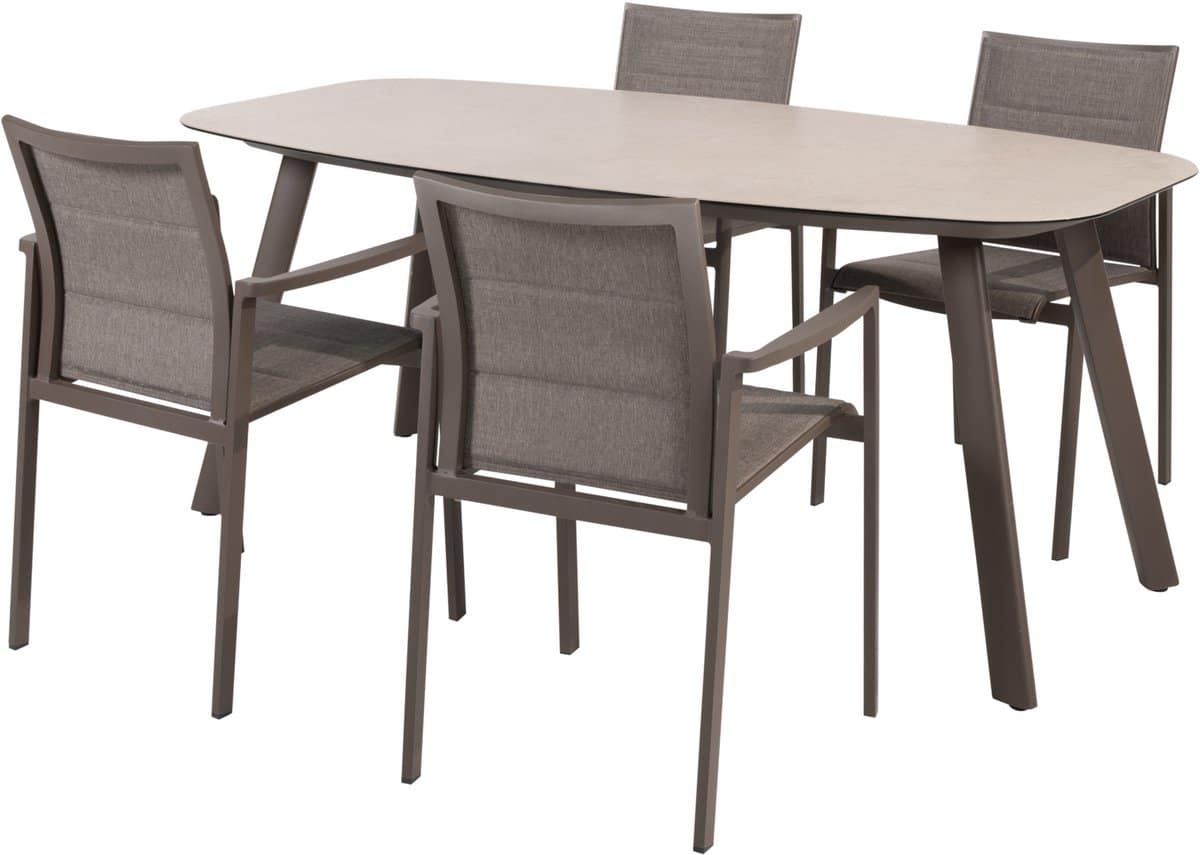 manolo cortina dining tuinset 180x95xh75 cm 5 delig keramiek terre