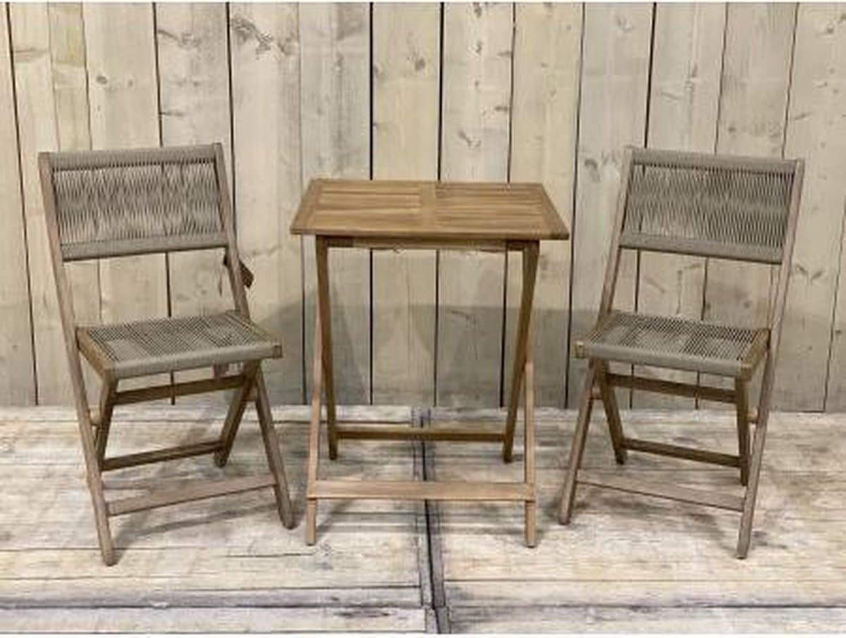 melon balkonset, opklapbaar taupe