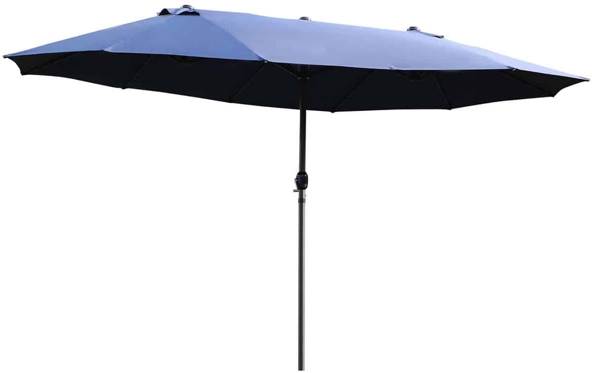 merax dubbele parasol 460 x 270 cm ovale terrasparasol
