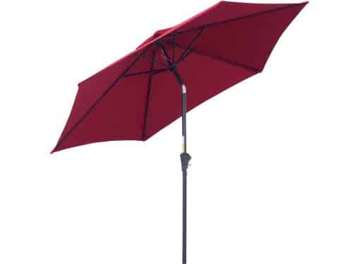 Merax Tuinparasol 260 cm - Kantelbaar - Met Handslinger