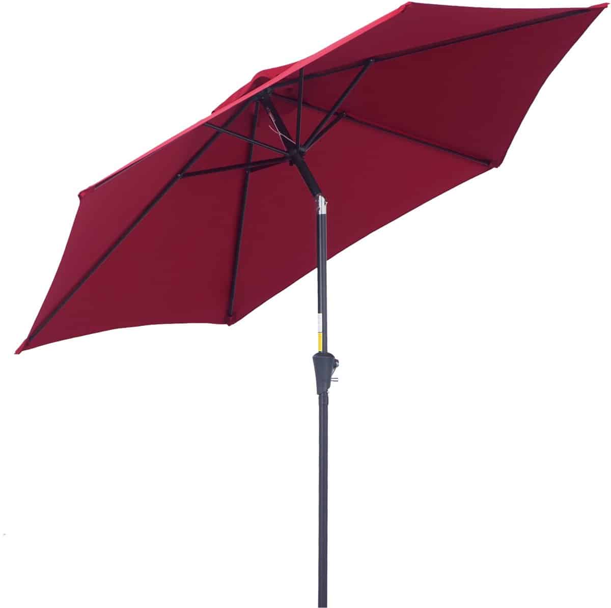 merax tuinparasol 260 cm kantelbaar met handslinger