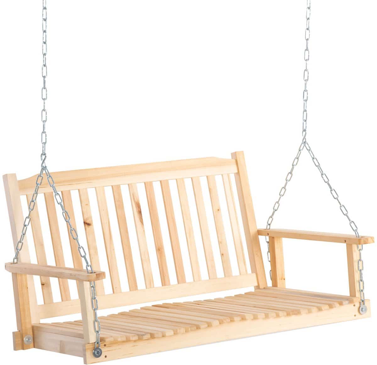 merax tuinschommel 2 zits houten hangbank schommelbank massief hout