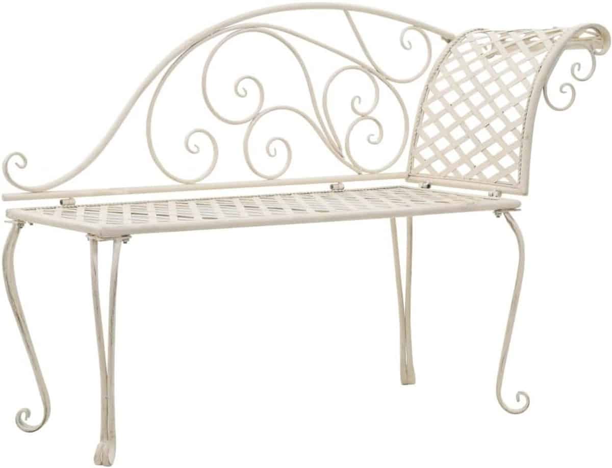 metalen tuin chaise longue relaxstoel ligbed ontspannen in