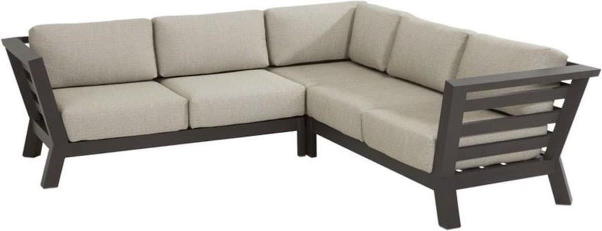 meteoro hoek loungeset 3 delig antraciet 4 seasons outdoor