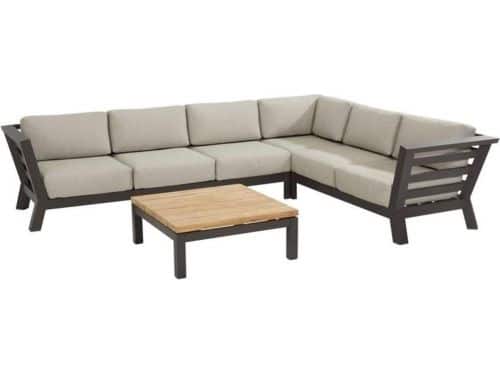 Meteoro hoek loungeset 5-delig antraciet 4-Seasons Outdoor