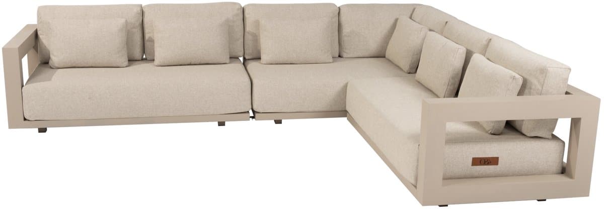 metropolitan modulaire hoek loungeset rechts 3 delig latte 4 seasons