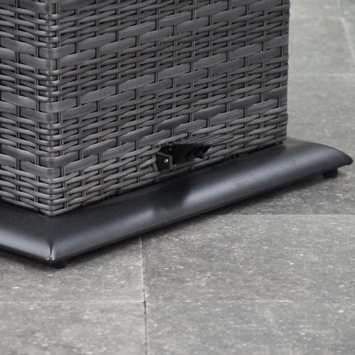 miami lounge diningtafel 90x90xh47 71 cm in hoogte verstelbaar antraciet