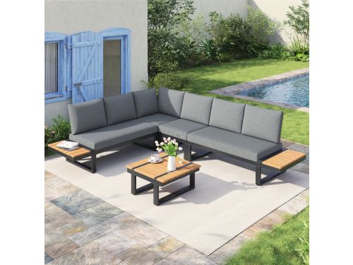 MODENUIT Hoekbank Zie Afbeelding - Omvormbaar Tot 2 Ligbedden Met