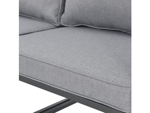 Modulaire L-vormige Tuin Loungeset 114x174x64 cm met Kussens en Bijzettafel