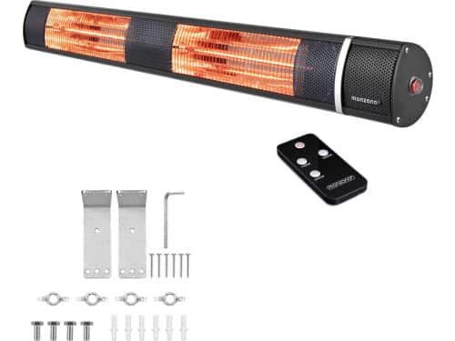 Monzana Infraroodstraler 3000W - 3 Standen/Afstandsbediening - Zwart