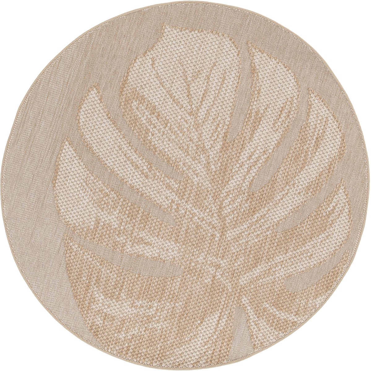 naturalis buitenkleed Ø200 cm blad taupe