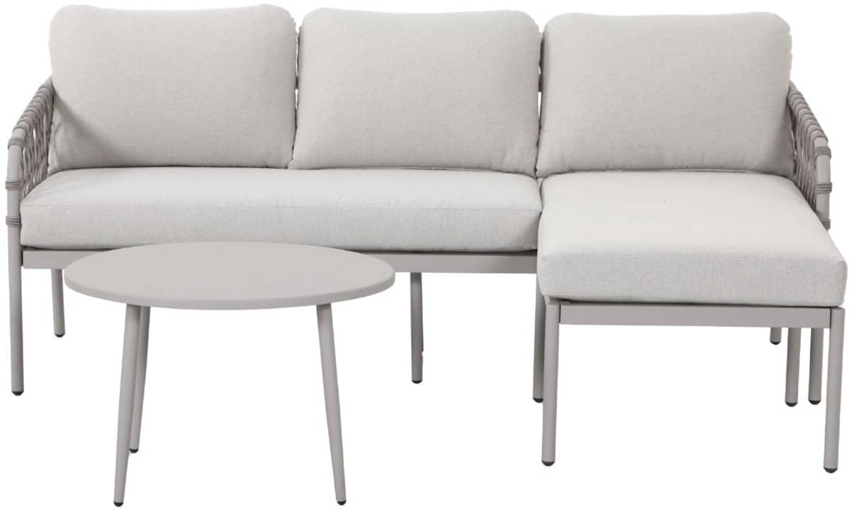 novi bente loungeset 3 delig chaise longue zand