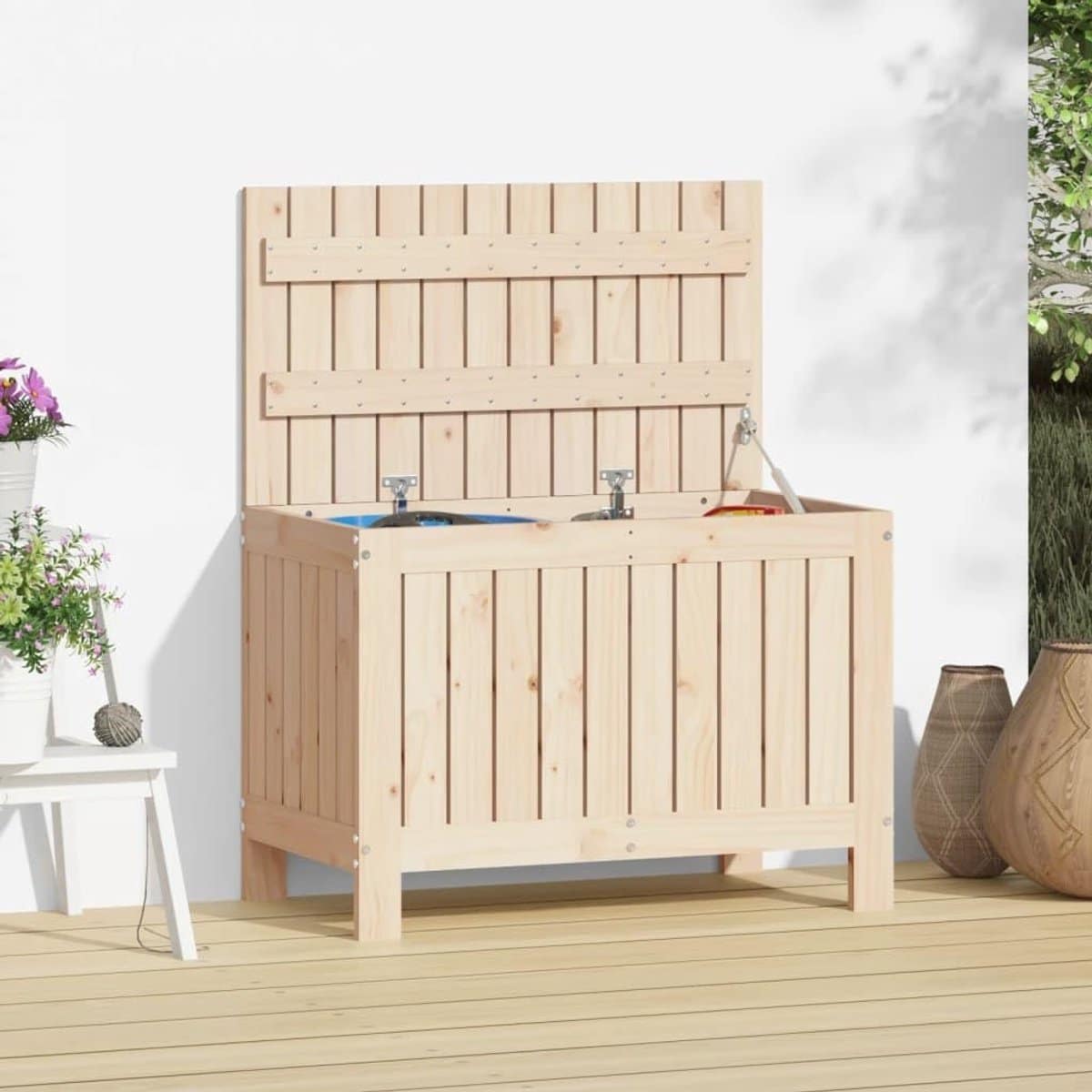 opbergbox tuin buitenbox waterdicht tuinspullen opbergen massief