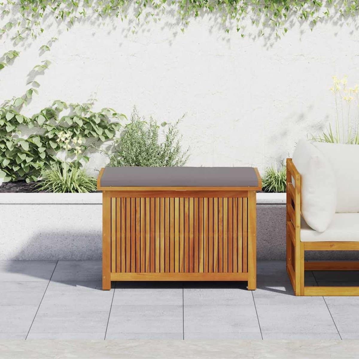 opbergbox tuin kussenbox hout terras balkon waterdichte