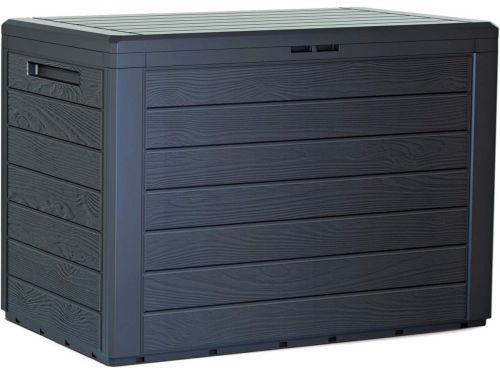 Opbergbox voor Buiten 190L - Kunststof Antraciet Tuinbox - Weerbestendig