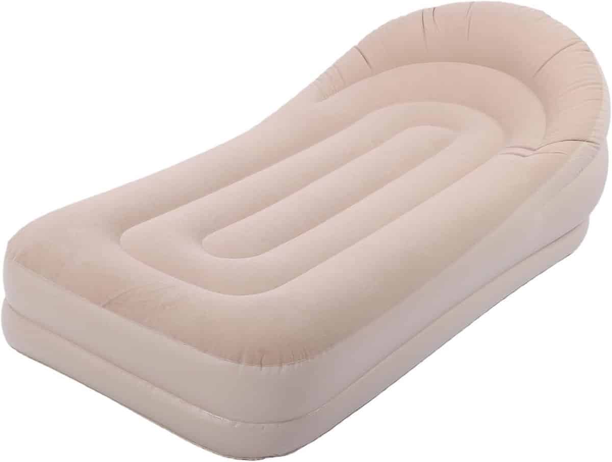 opblaasbaar ligbed luchtbank bank kamperen strand thuis