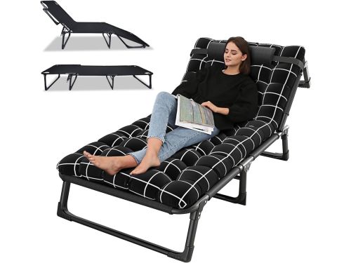 Opklapbed 1 persoon - Vouwstoel ligbed - Kamperen kantoor