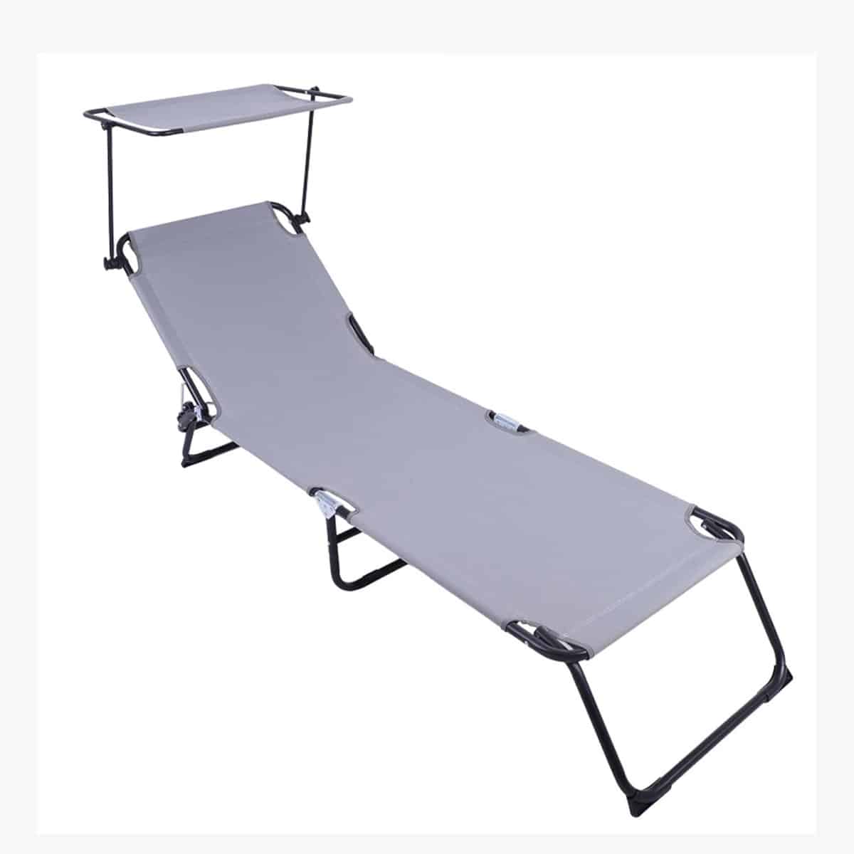 opvouwbaar ligbed strandbed zonnebank tuin reizen kamperen