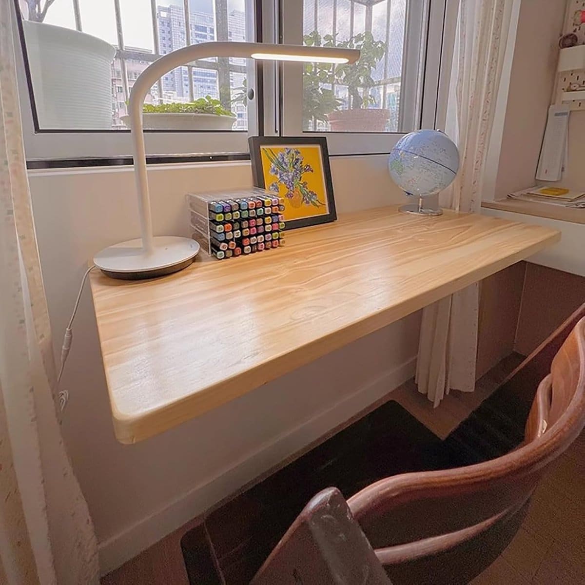 opvouwbaar wandbureau wandtafel klaptafel ruimtebesparing thuis stabiele