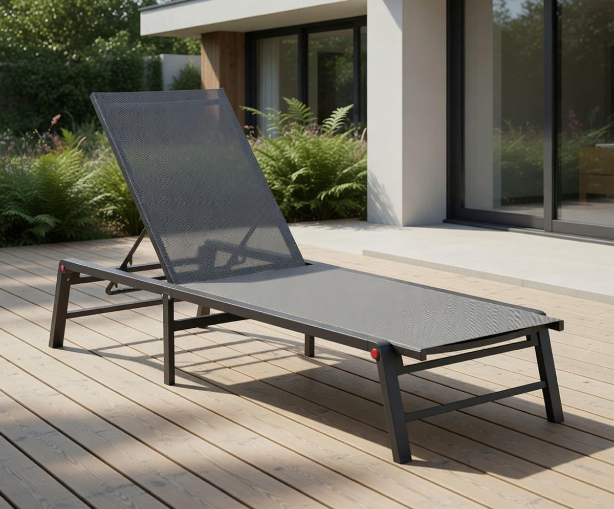 opvouwbare aluminium ligstoel 115,1 x 59,9 x 30 cm