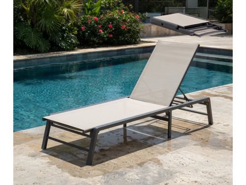 Opvouwbare Aluminium Ligstoel 115,1 x 59,9 x 30 cm