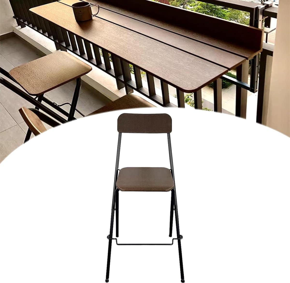 opvouwbare barkruk hoge stoel bistro kantoor stalen