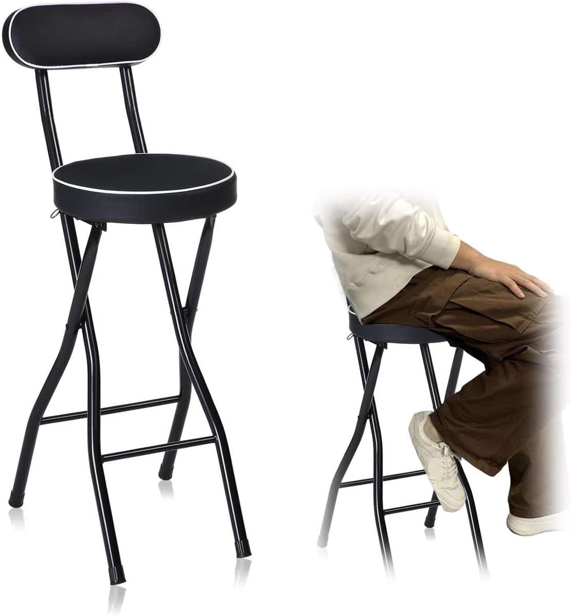 opvouwbare barkruk inklapbare keukenstoel ontbijten dineren hoge